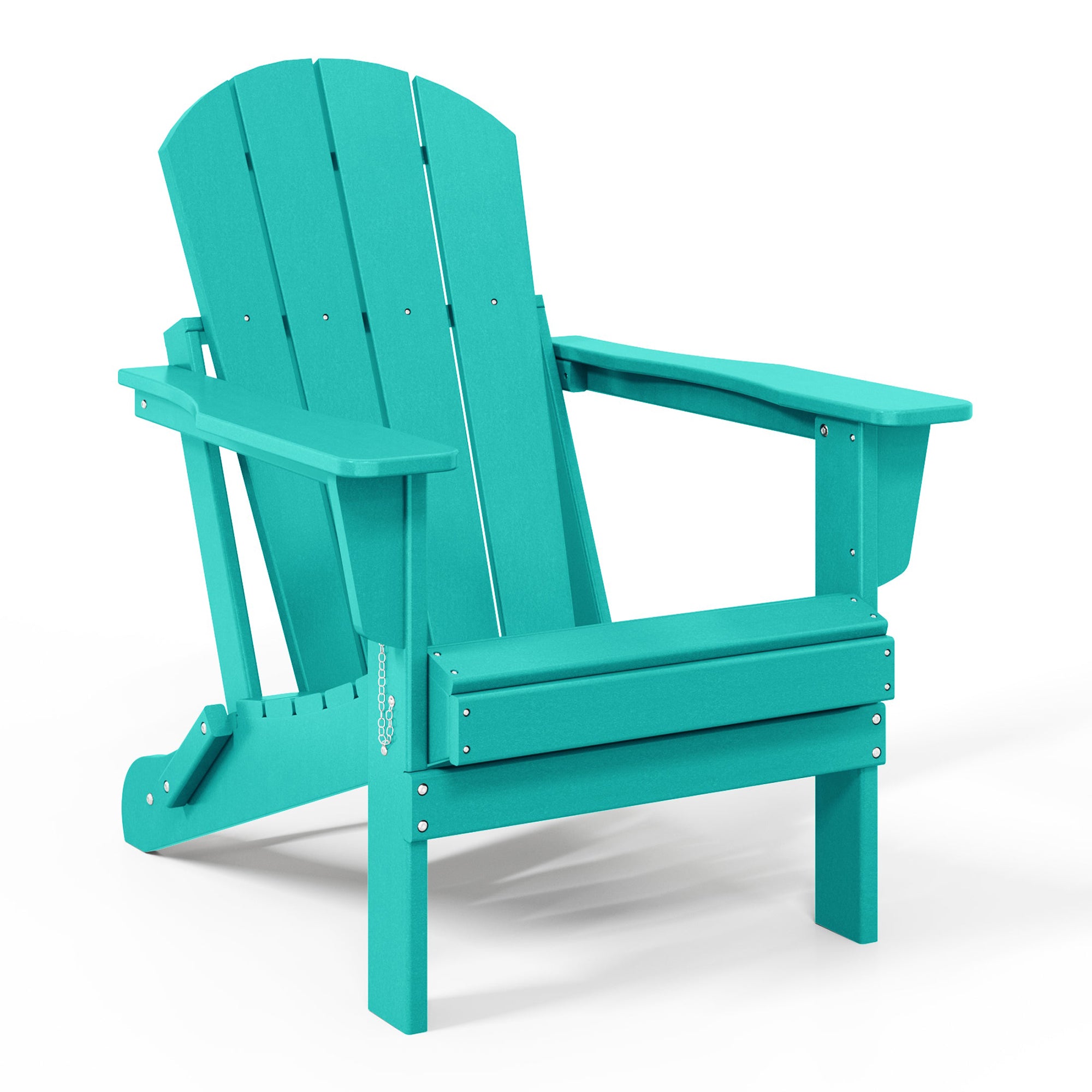 WestinTrends Malibu Outdoor Patio HDPE Folding Adirondack Chair, Pacific Blue