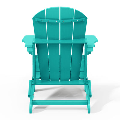 WestinTrends Malibu Outdoor Patio HDPE Folding Adirondack Chair, Pacific Blue