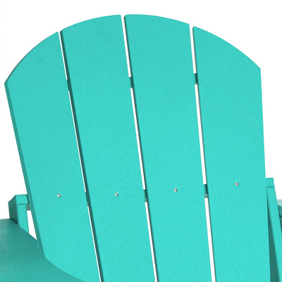WestinTrends Malibu Outdoor Patio HDPE Folding Adirondack Chair, Pacific Blue