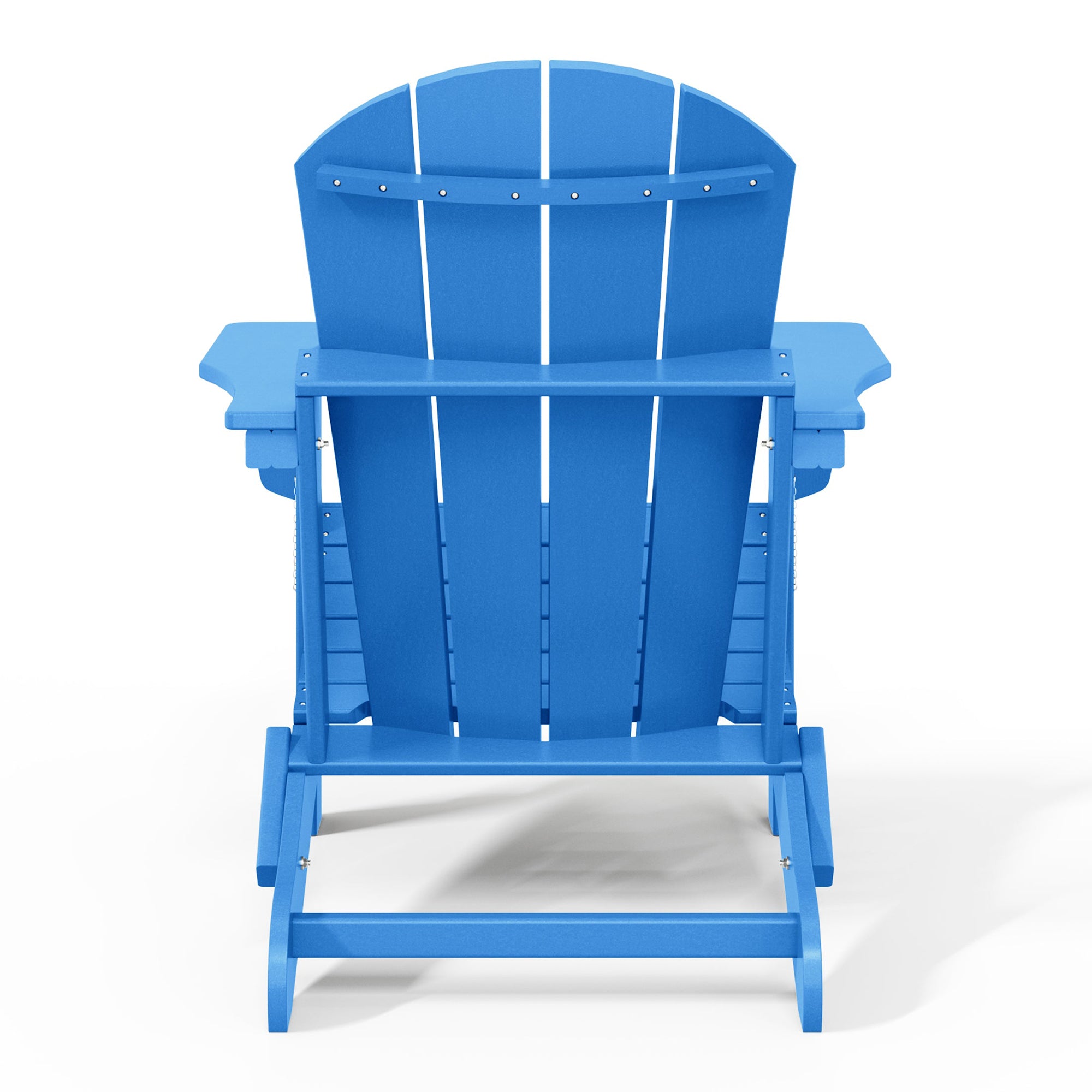 WestinTrends Malibu Outdoor Patio HDPE Folding Adirondack Chair, Pacific Blue