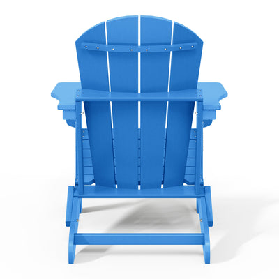 WestinTrends Malibu Outdoor Patio HDPE Folding Adirondack Chair, Pacific Blue