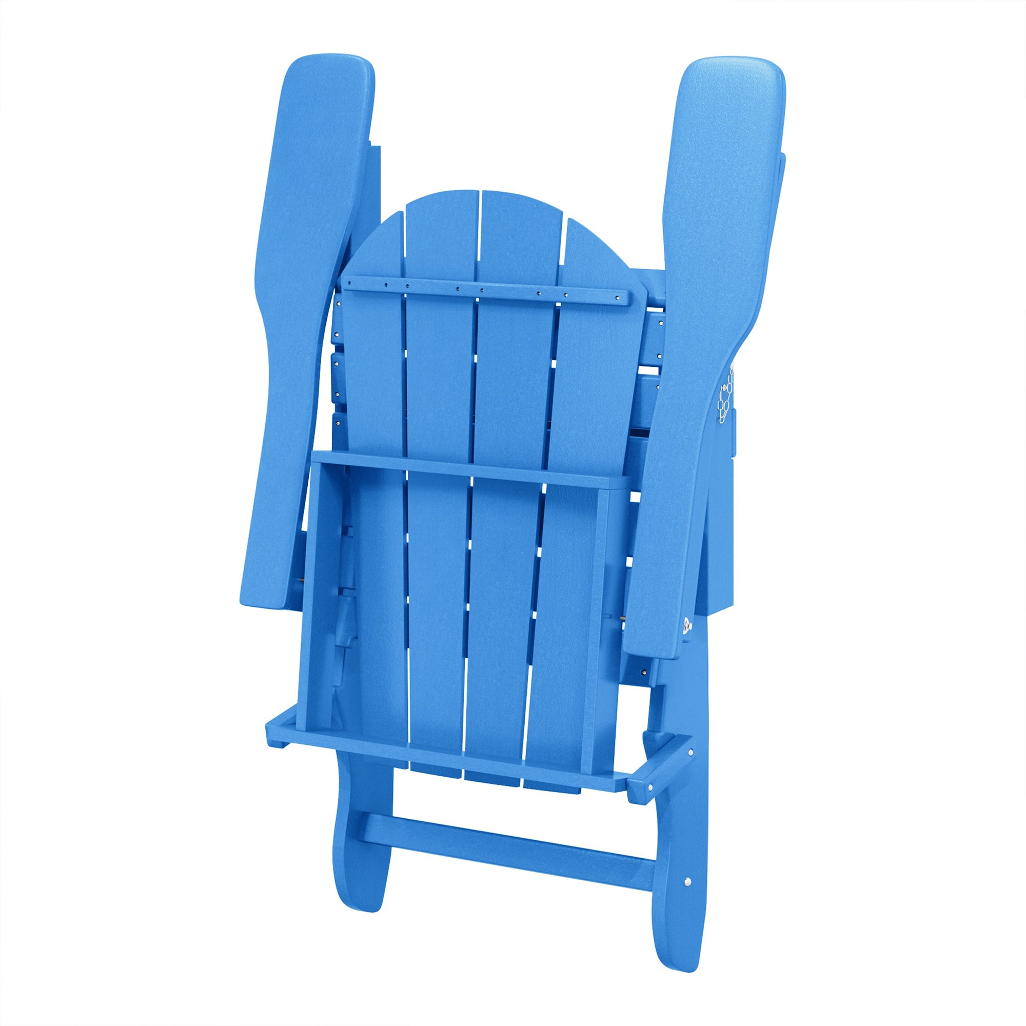 WestinTrends Malibu Outdoor Patio HDPE Folding Adirondack Chair, Pacific Blue