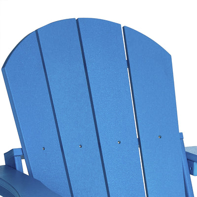 WestinTrends Malibu Outdoor Patio HDPE Folding Adirondack Chair, Pacific Blue