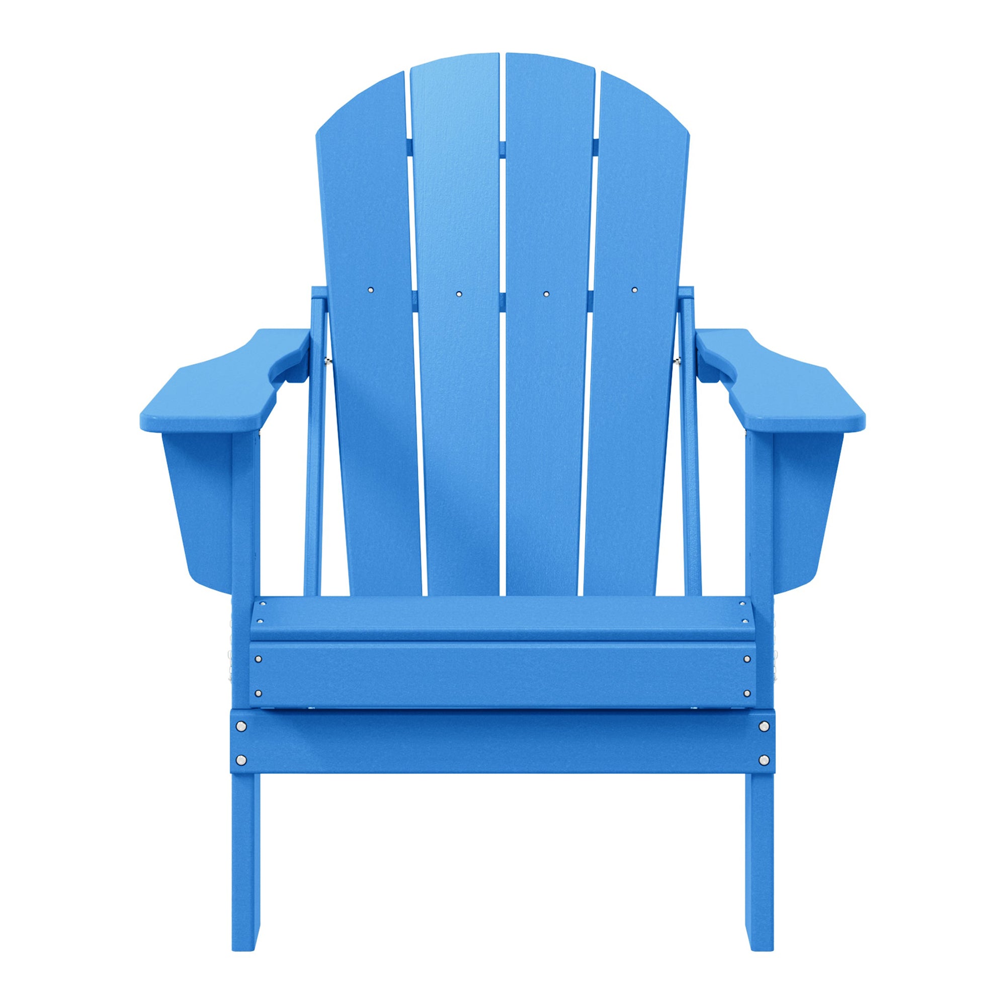 WestinTrends Malibu Outdoor Patio HDPE Folding Adirondack Chair, Pacific Blue