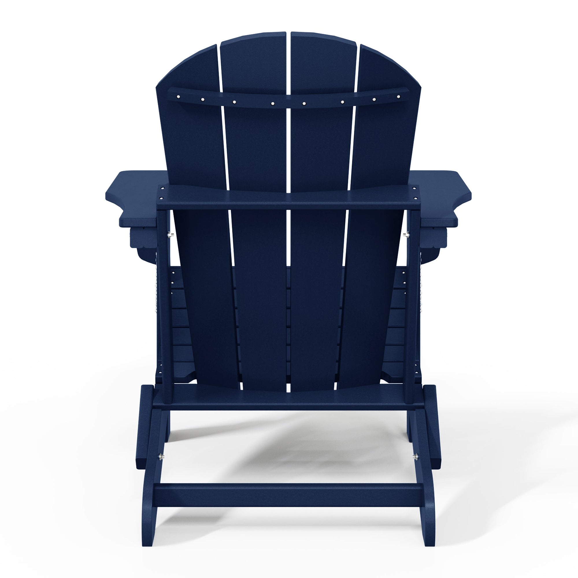 WestinTrends Malibu Outdoor Patio HDPE Folding Poly Adirondack Chair, Navy Blue