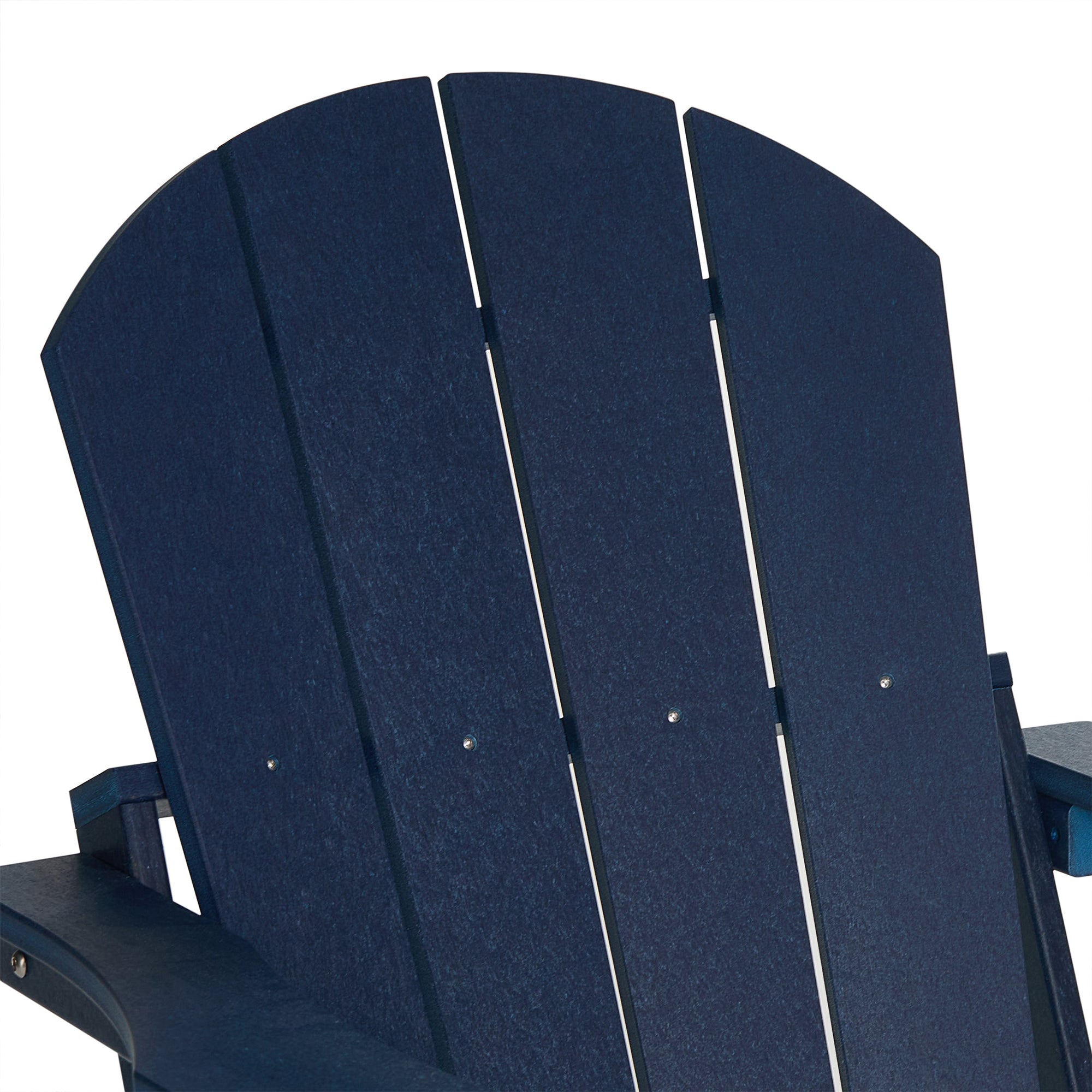 WestinTrends Malibu Outdoor Patio HDPE Folding Poly Adirondack Chair, Navy Blue