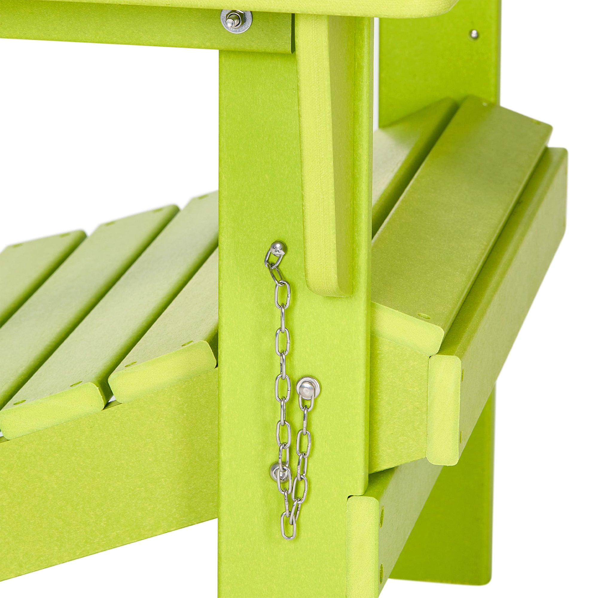 WestinTrends Malibu Classic Outdoor Patio HDPE Folding Adirondack Chair, Lime
