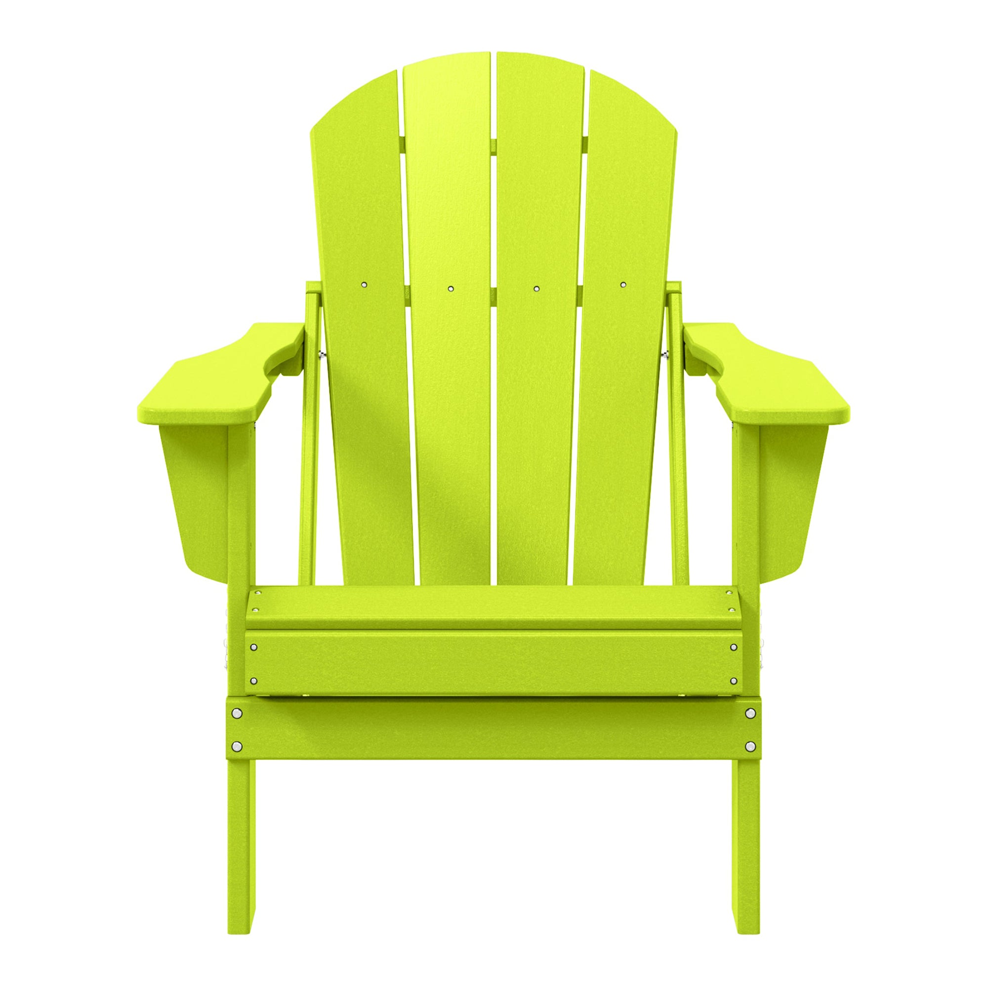 WestinTrends Malibu Classic Outdoor Patio HDPE Folding Adirondack Chair, Lime