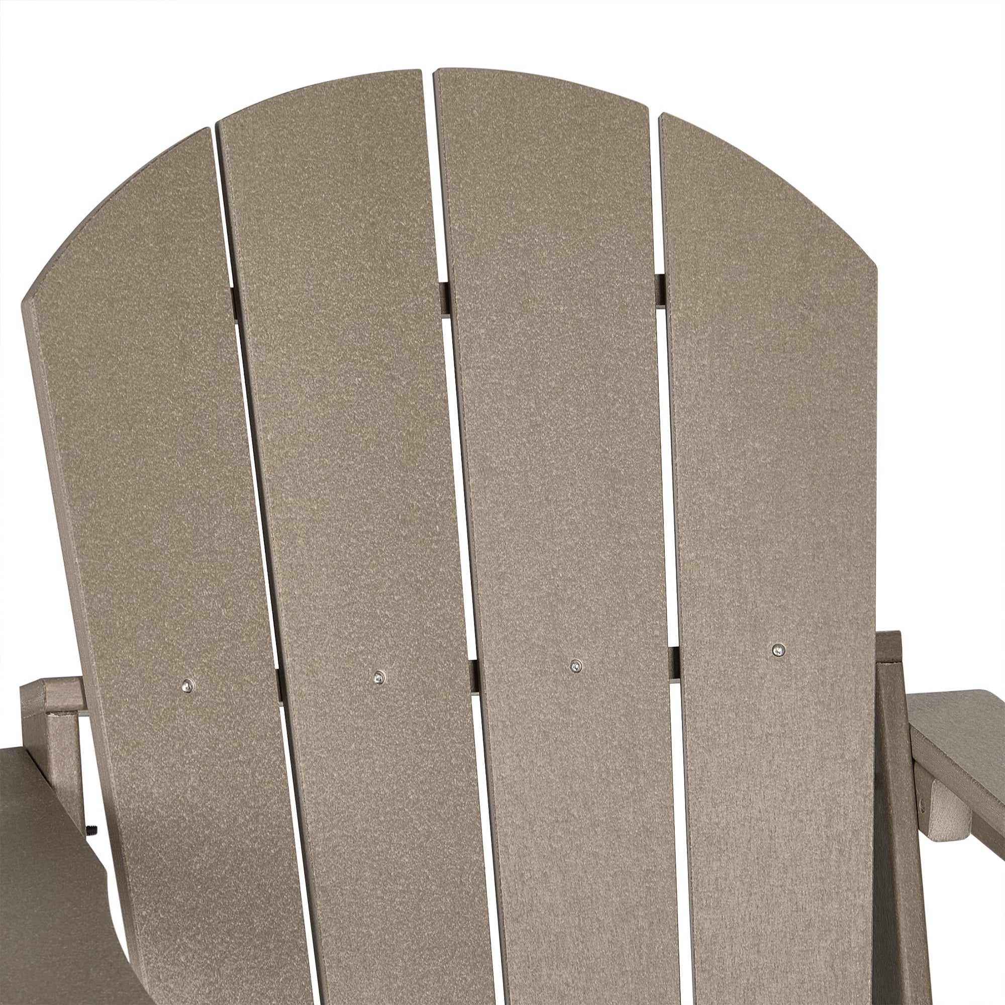 WestinTrends Malibu Outdoor Patio HDPE Folding Adirondack Chair, Weathered Wood