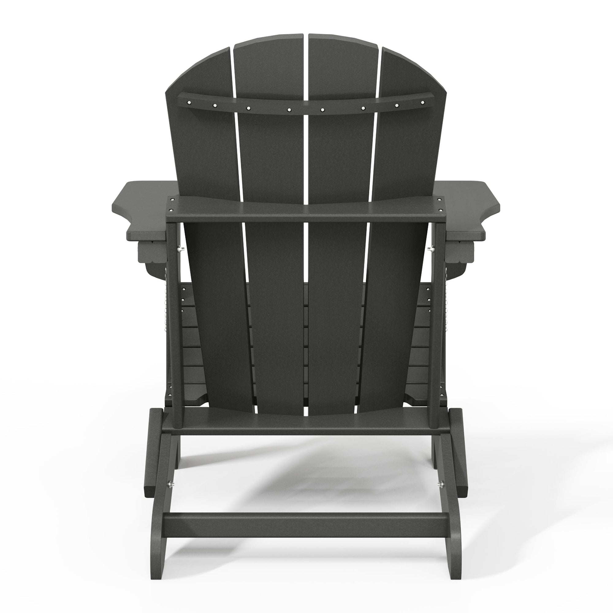 WestinTrends Malibu Outdoor Patio HDPE Plastic Folding Adirondack Chair, Gray