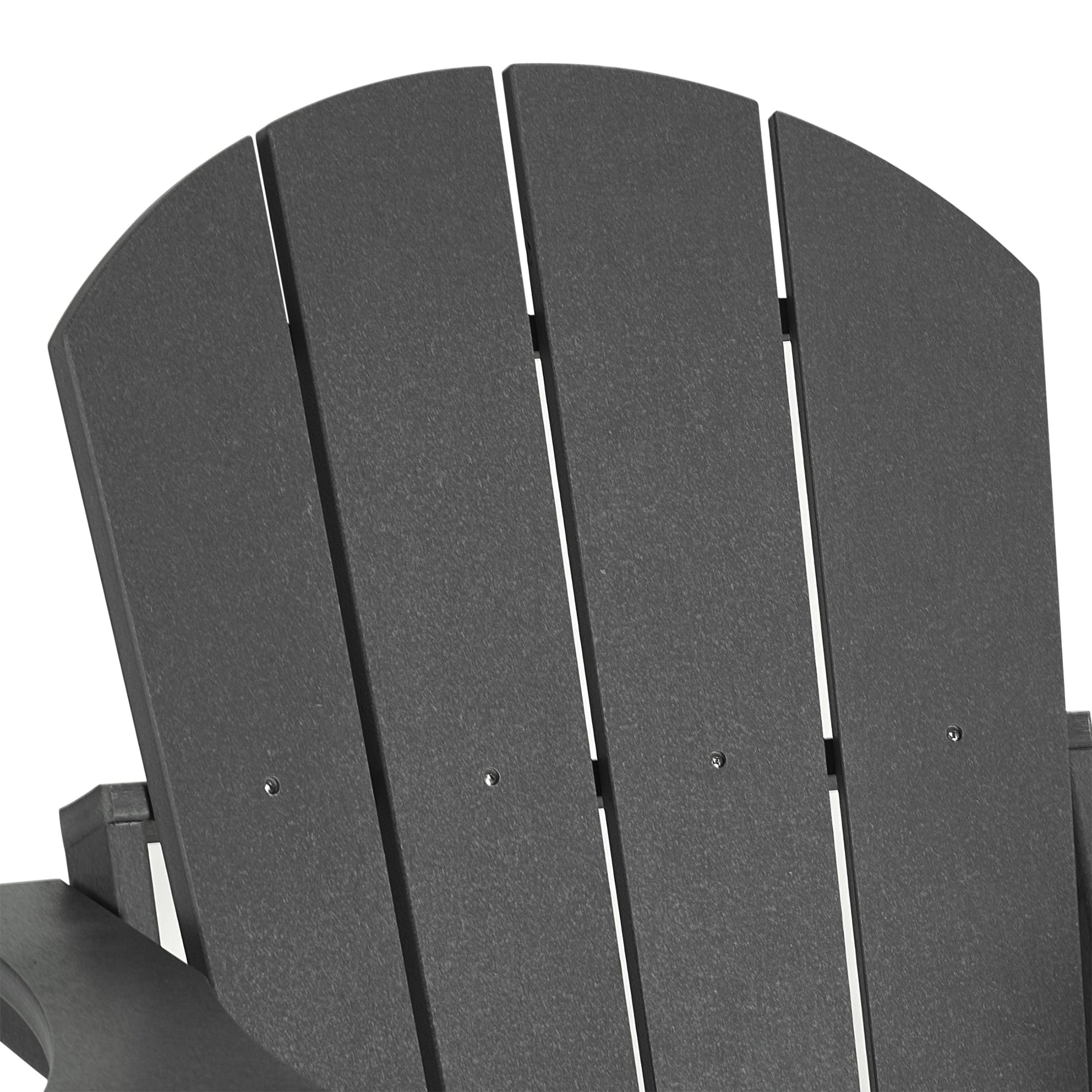 WestinTrends Malibu Outdoor Patio HDPE Plastic Folding Adirondack Chair, Gray