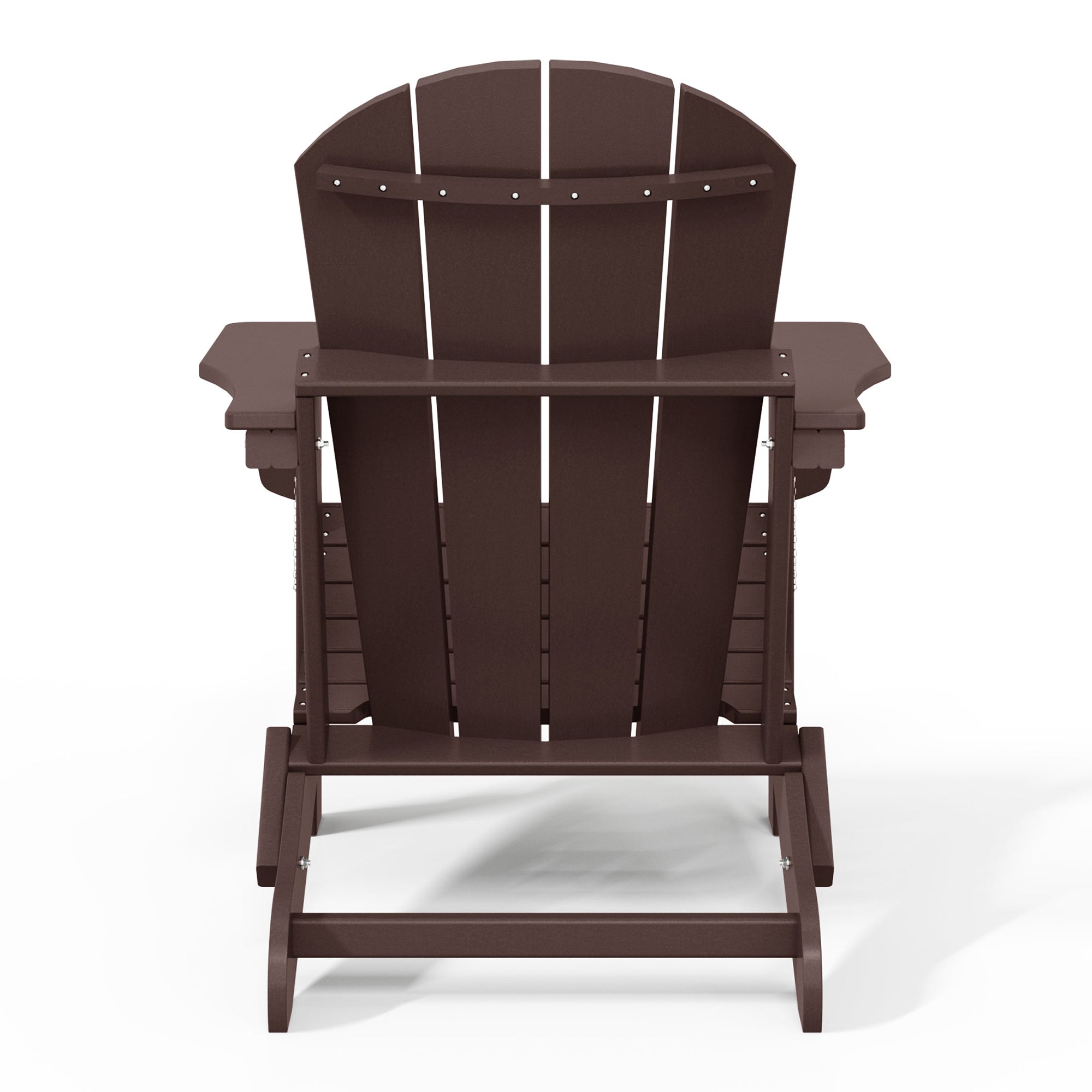 WestinTrends Malibu Outdoor Patio HDPE Folding Poly Adirondack Chair, Dark Brown