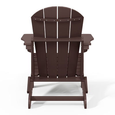WestinTrends Malibu Outdoor Patio HDPE Folding Poly Adirondack Chair, Dark Brown