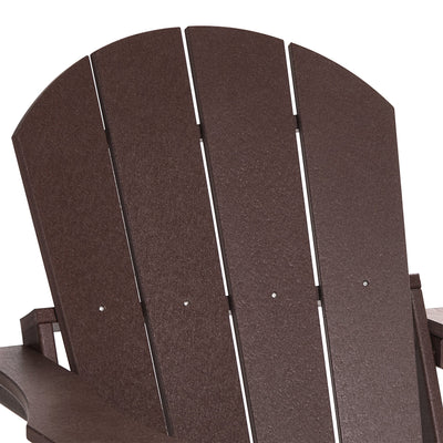 WestinTrends Malibu Outdoor Patio HDPE Folding Poly Adirondack Chair, Dark Brown