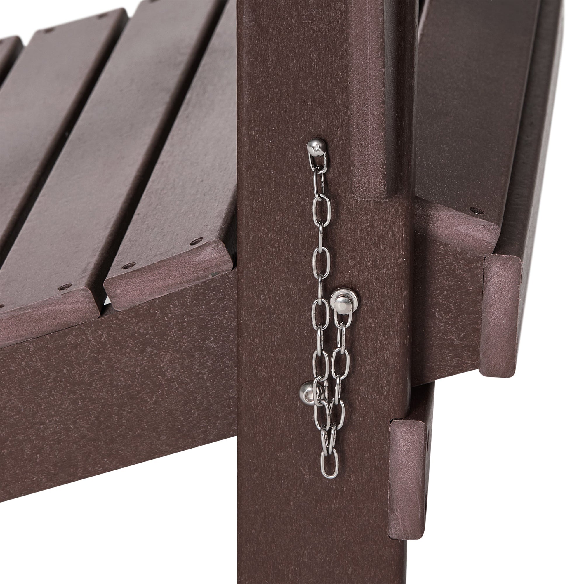 WestinTrends Malibu Outdoor Patio HDPE Folding Poly Adirondack Chair, Dark Brown