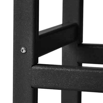 WestinTrends Malibu 14" Square Outdoor Side Table for Adirondack Chair, Black