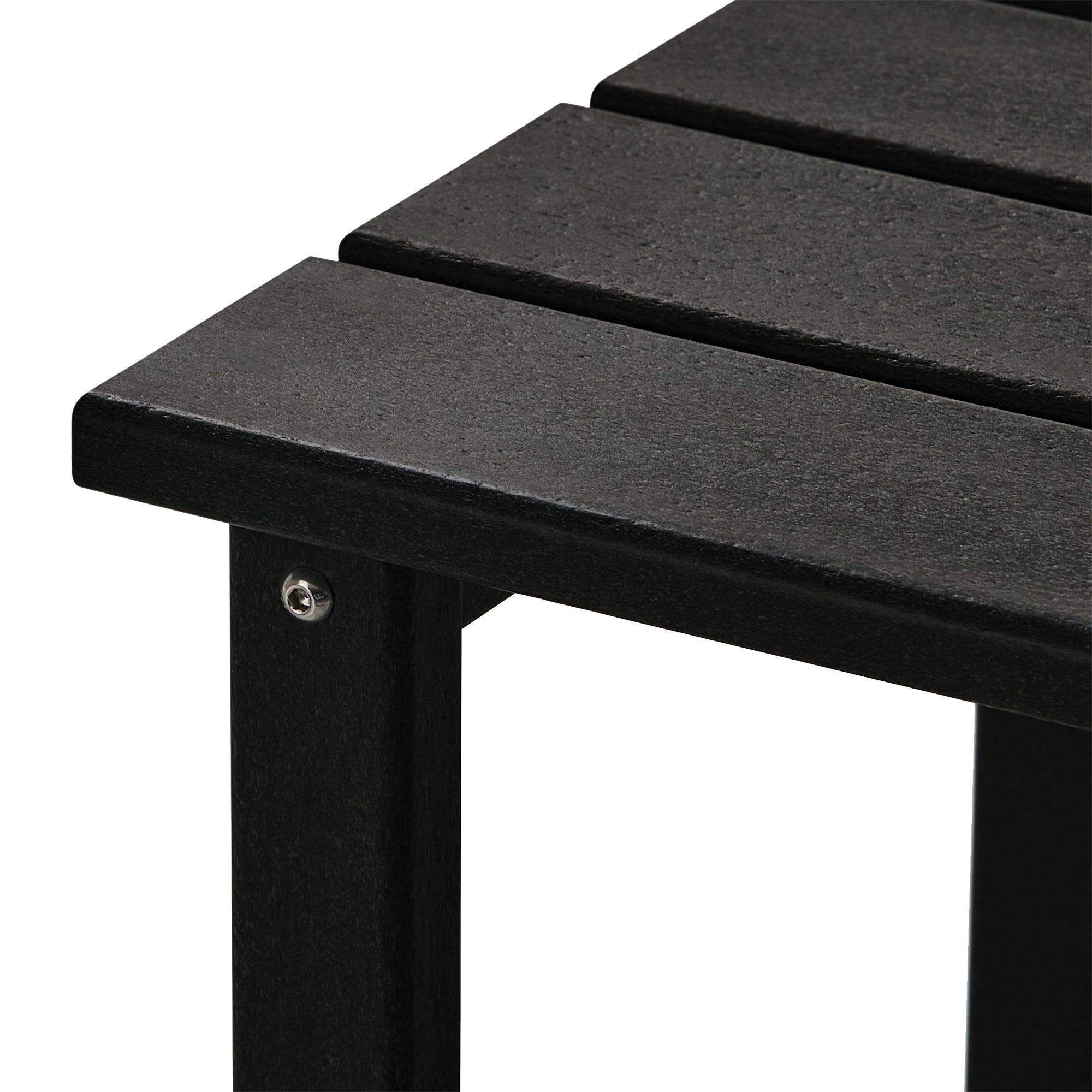 WestinTrends Malibu 14" Square Outdoor Side Table for Adirondack Chair, Black