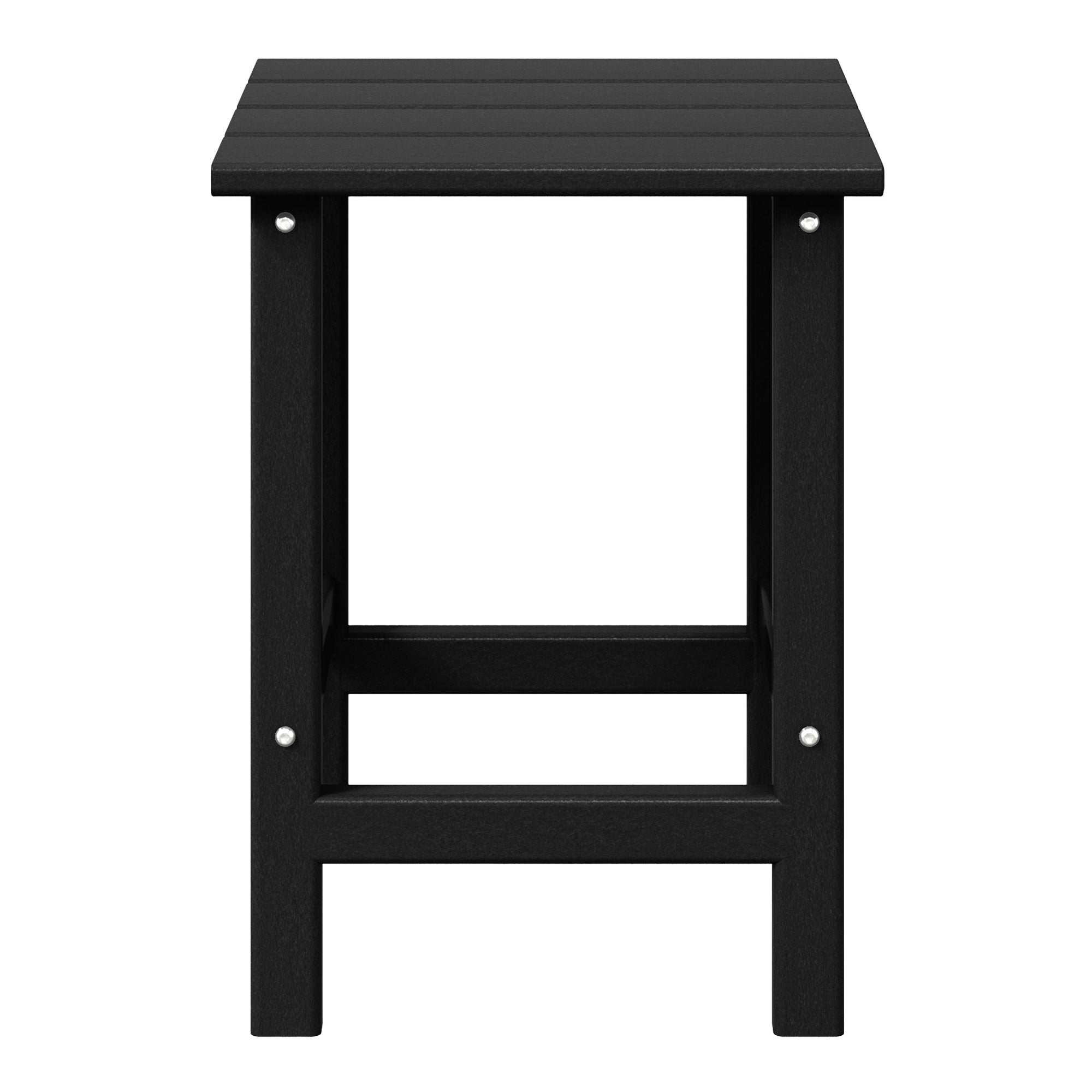 WestinTrends Malibu 14" Square Outdoor Side Table for Adirondack Chair, Black