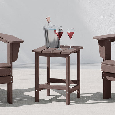 WestinTrends Malibu 14-Inch Square Outdoor Side Table for Adirondack Chair