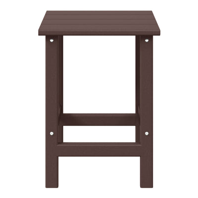 WestinTrends Malibu 14-Inch Square Outdoor Side Table for Adirondack Chair