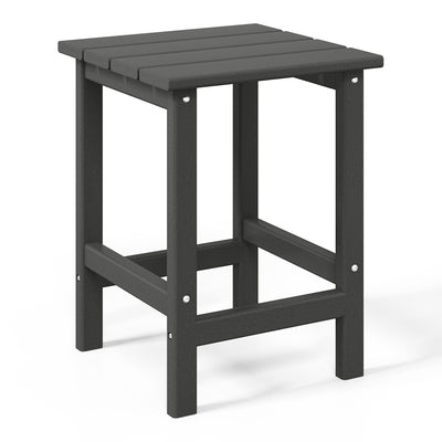 WestinTrends Malibu 14" Square Outdoor Side Table for Adirondack Chair, Gray