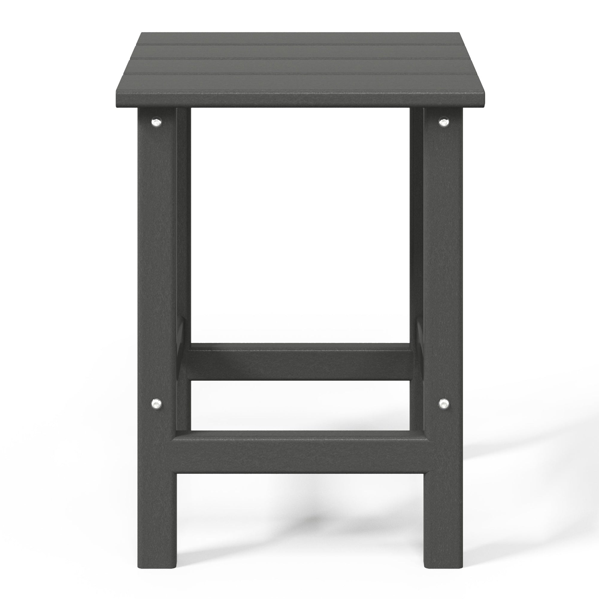 WestinTrends Malibu 14" Square Outdoor Side Table for Adirondack Chair, Gray