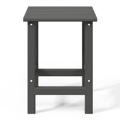 WestinTrends Malibu 14" Square Outdoor Side Table for Adirondack Chair, Gray