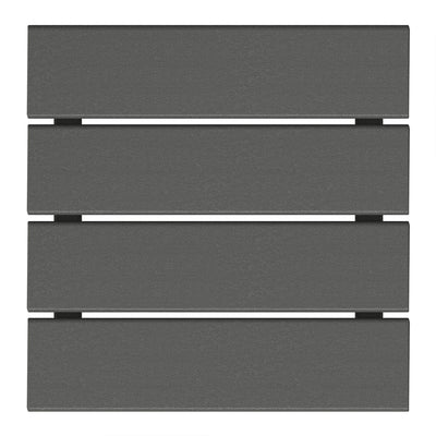 WestinTrends Malibu 14" Square Outdoor Side Table for Adirondack Chair, Gray