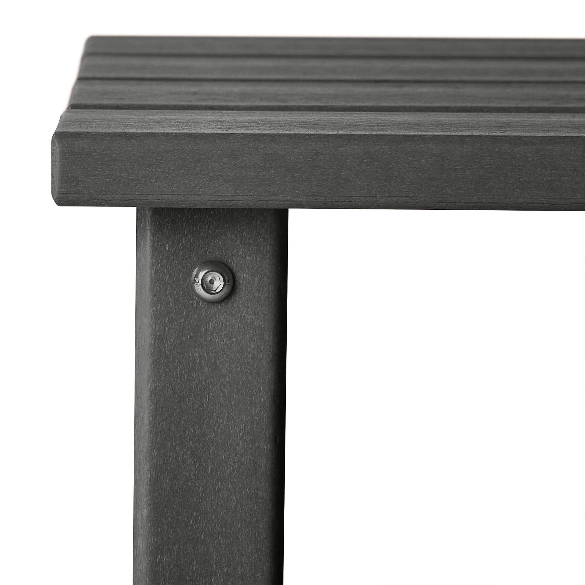 WestinTrends Malibu 14" Square Outdoor Side Table for Adirondack Chair, Gray