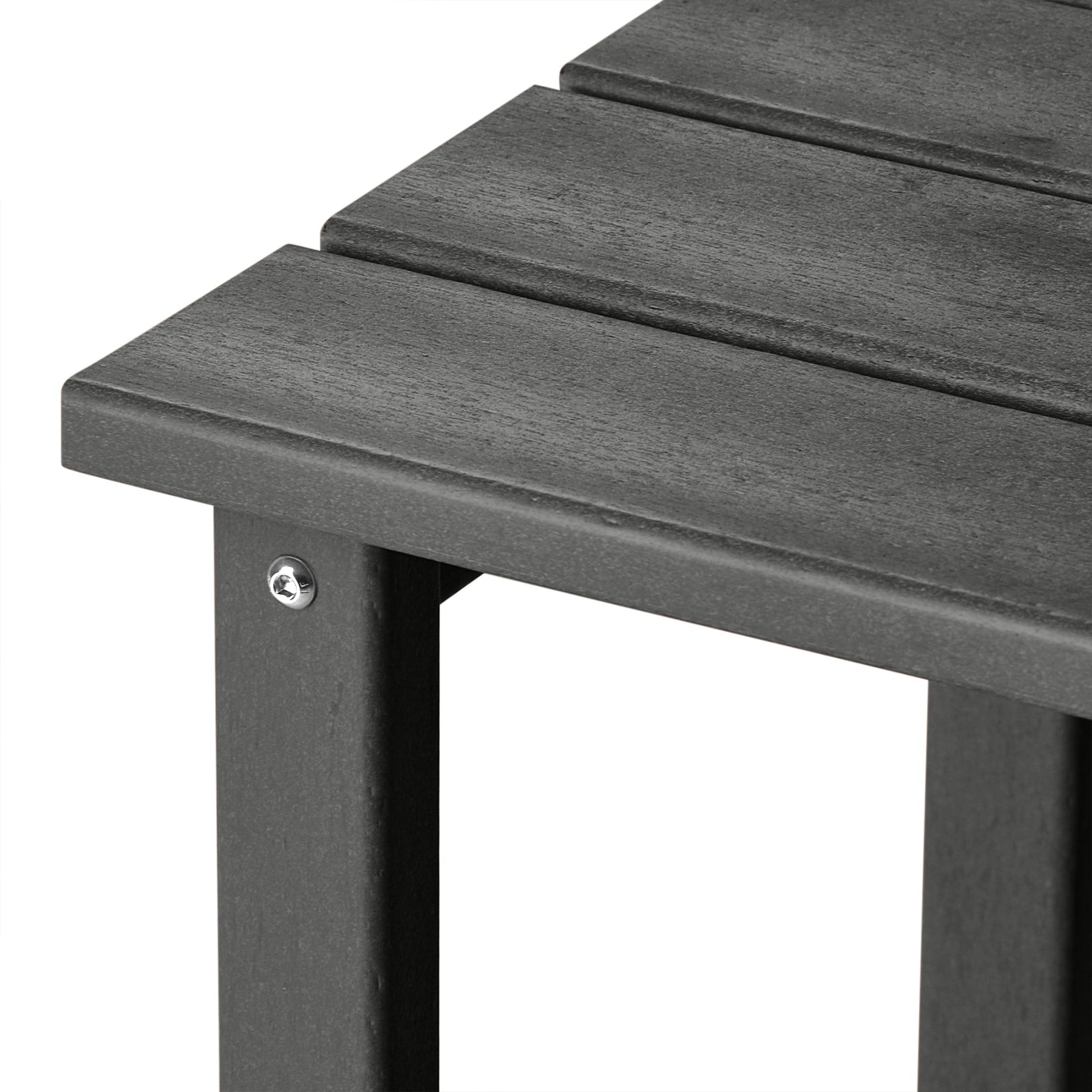 WestinTrends Malibu 14" Square Outdoor Side Table for Adirondack Chair, Gray