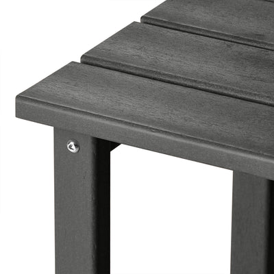 WestinTrends Malibu 14" Square Outdoor Side Table for Adirondack Chair, Gray