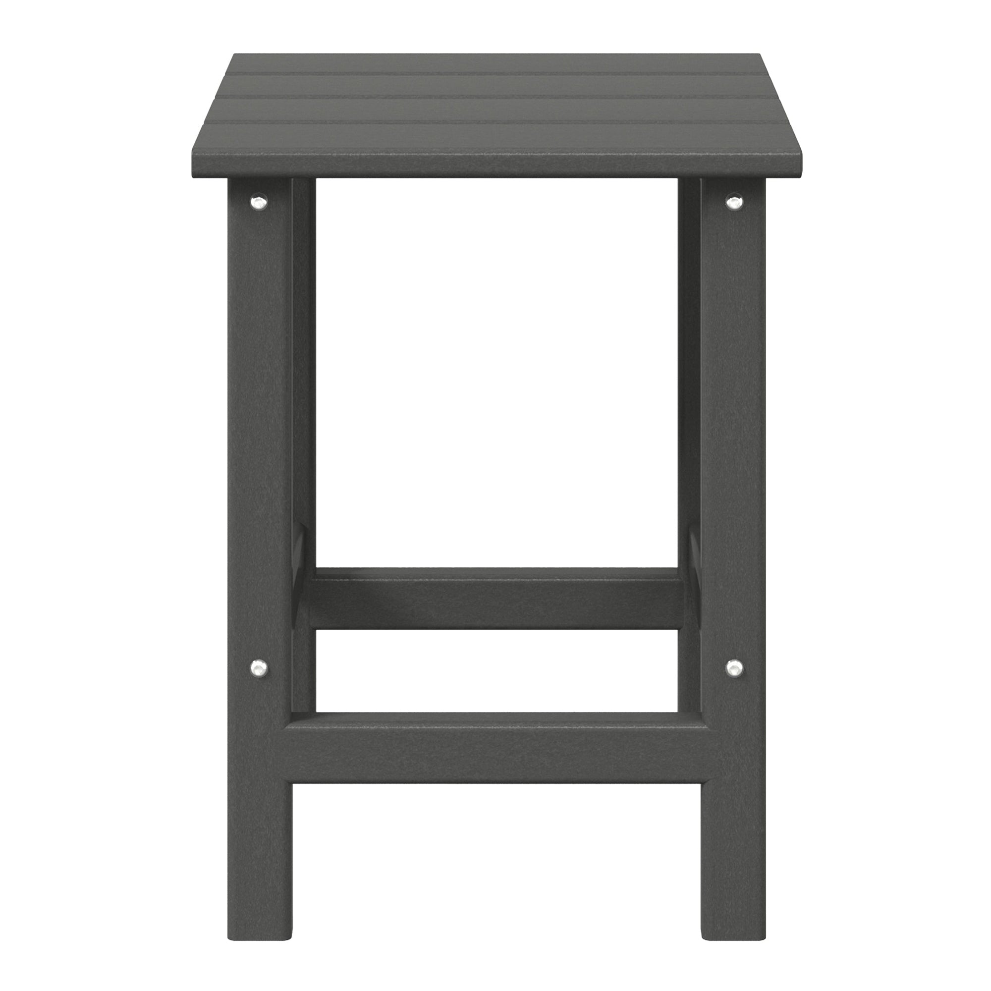 WestinTrends Malibu 14" Square Outdoor Side Table for Adirondack Chair, Gray