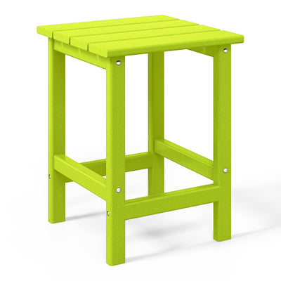 WestinTrends Malibu 14-Inch Square Outdoor Side Table for Adirondack Chair, Lime