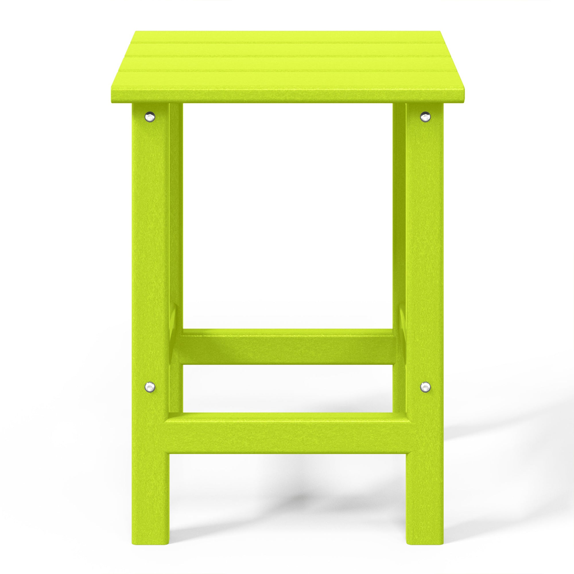 WestinTrends Malibu 14-Inch Square Outdoor Side Table for Adirondack Chair, Lime