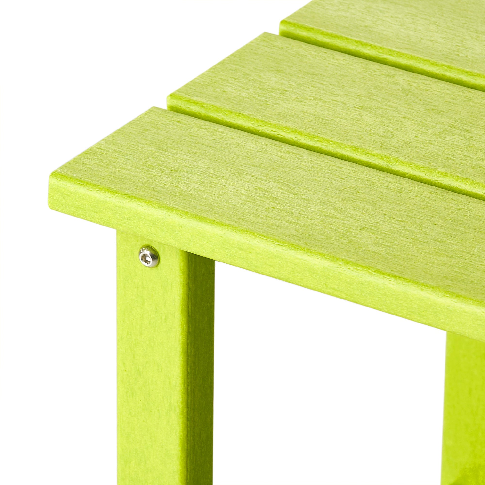 WestinTrends Malibu 14-Inch Square Outdoor Side Table for Adirondack Chair, Lime