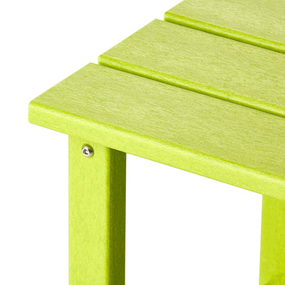 WestinTrends Malibu 14-Inch Square Outdoor Side Table for Adirondack Chair, Lime