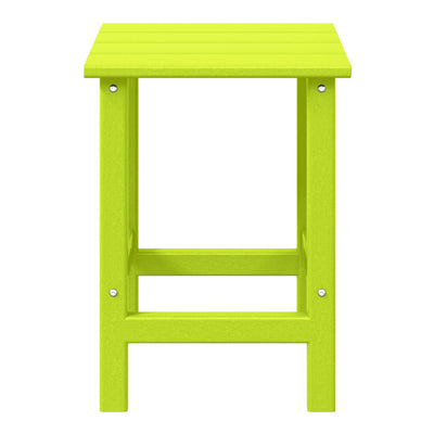 WestinTrends Malibu 14-Inch Square Outdoor Side Table for Adirondack Chair, Lime