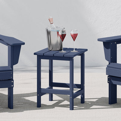 WestinTrends Malibu 14-Inch Square Outdoor Side Table for Adirondack Chai
