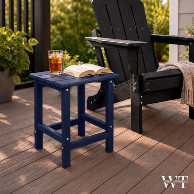 WestinTrends Malibu 14-Inch Square Outdoor Side Table for Adirondack Chai