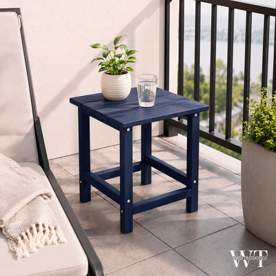 WestinTrends Malibu 14-Inch Square Outdoor Side Table for Adirondack Chai