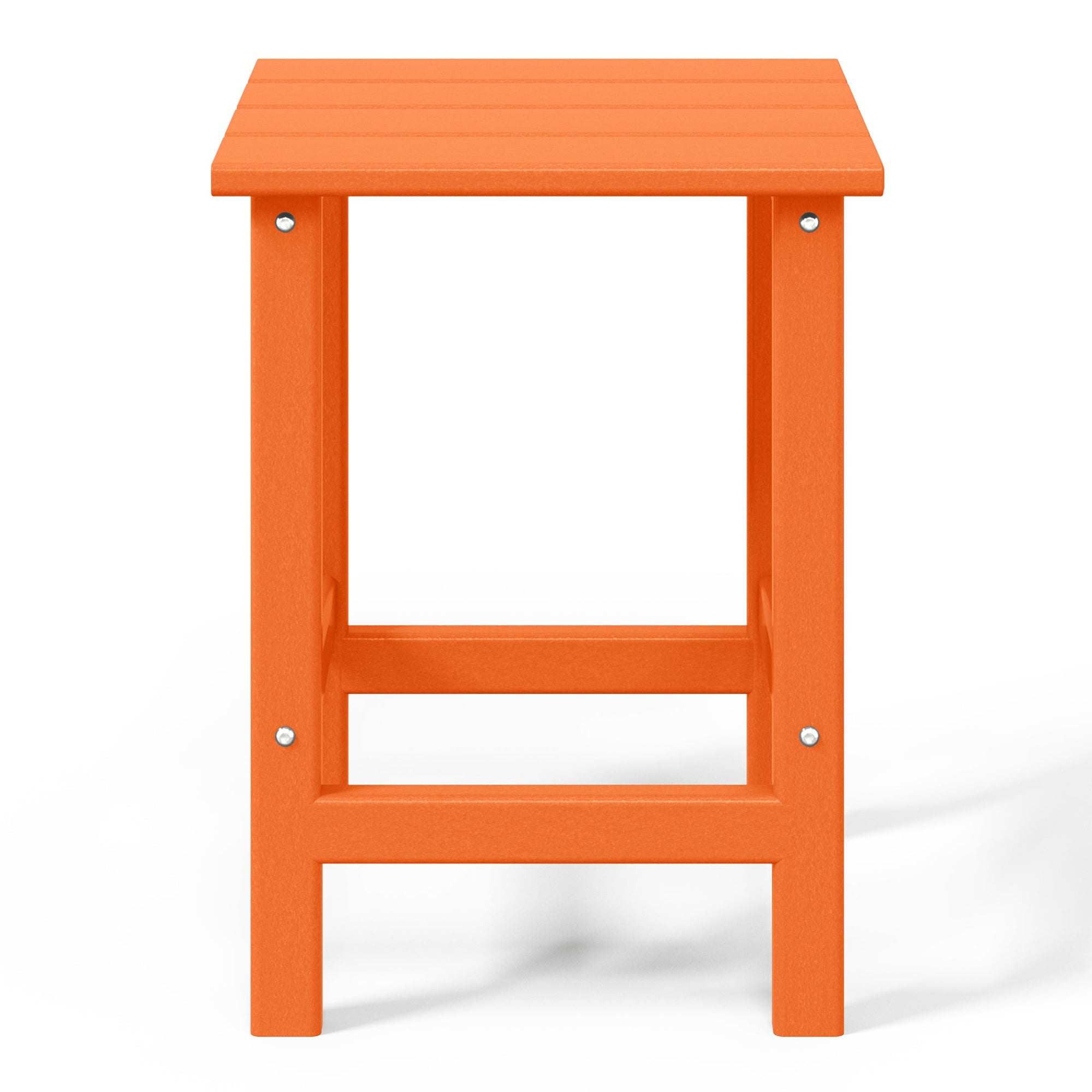 WestinTrends Malibu 14" Square Outdoor Side Table for Adirondack Chair, Orange
