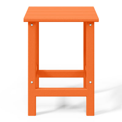 WestinTrends Malibu 14" Square Outdoor Side Table for Adirondack Chair, Orange
