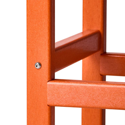 WestinTrends Malibu 14" Square Outdoor Side Table for Adirondack Chair, Orange
