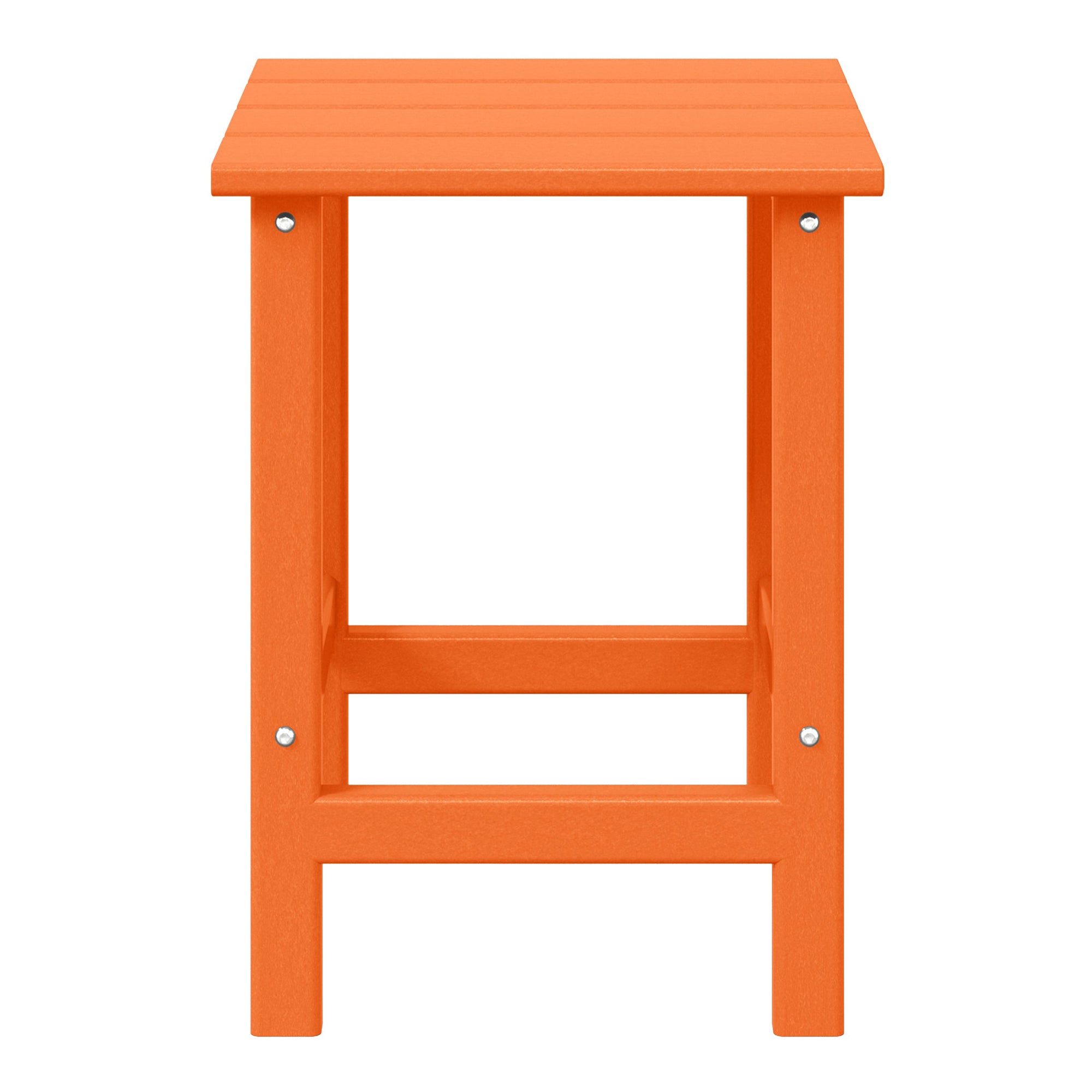 WestinTrends Malibu 14" Square Outdoor Side Table for Adirondack Chair, Orange