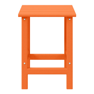 WestinTrends Malibu 14" Square Outdoor Side Table for Adirondack Chair, Orange