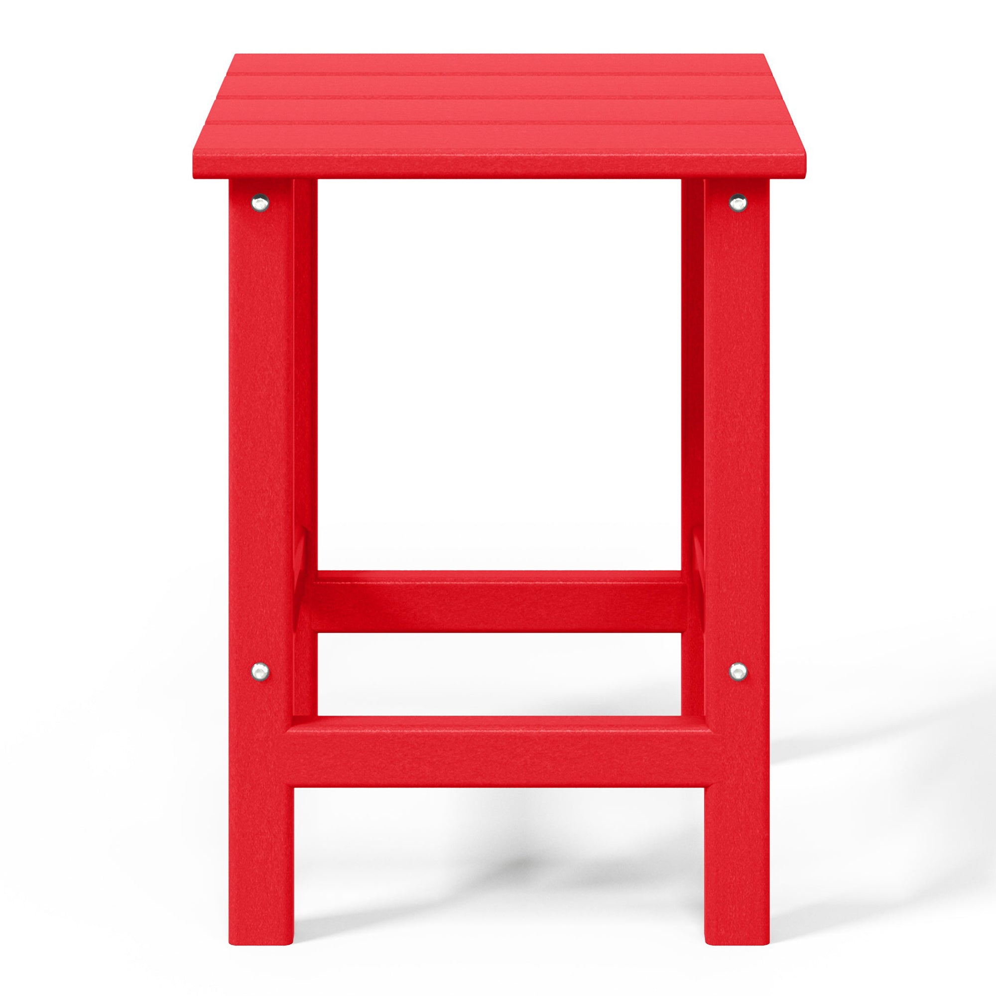 WestinTrends Malibu 14" Square Outdoor Side Table for Adirondack Chair, Red