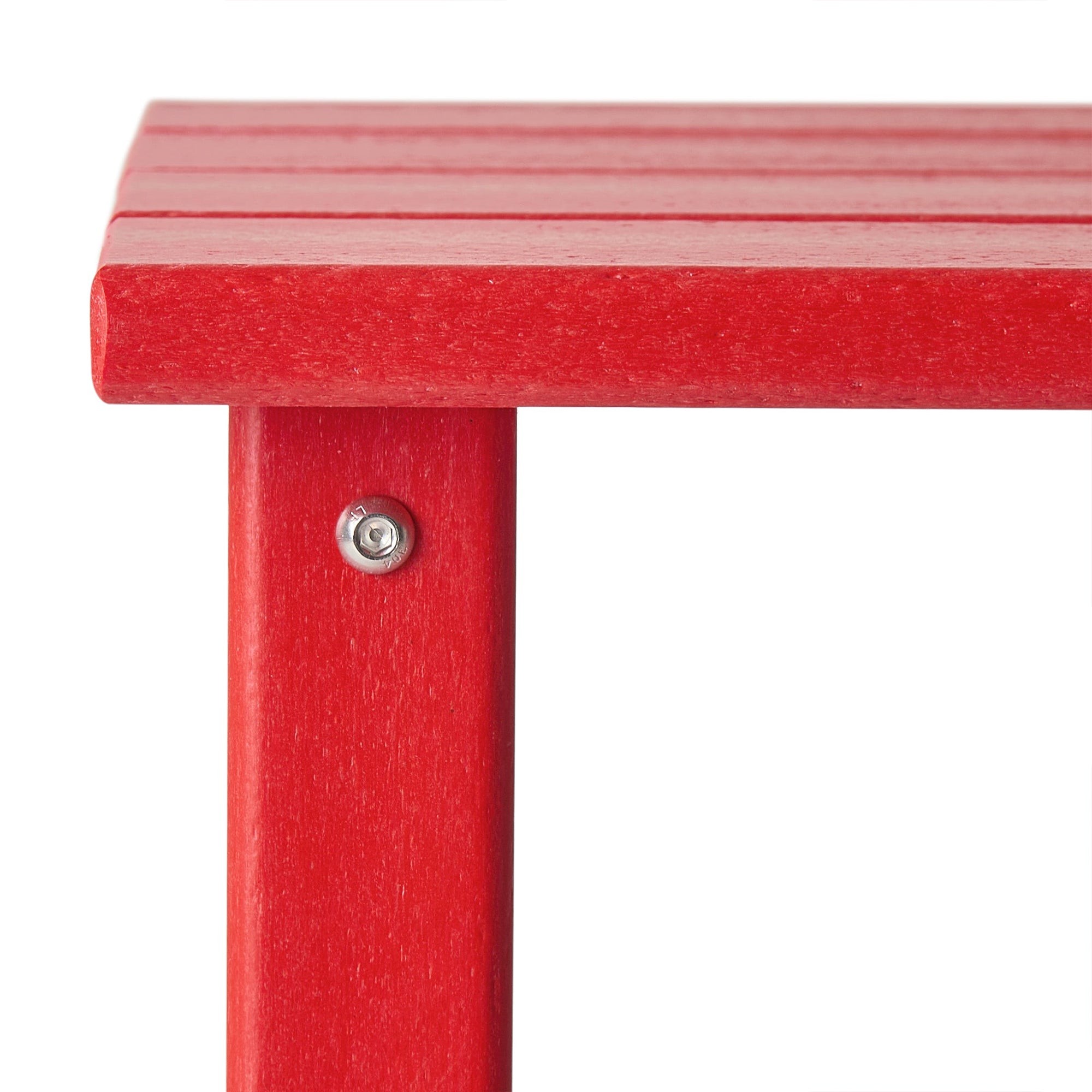 WestinTrends Malibu 14" Square Outdoor Side Table for Adirondack Chair, Red