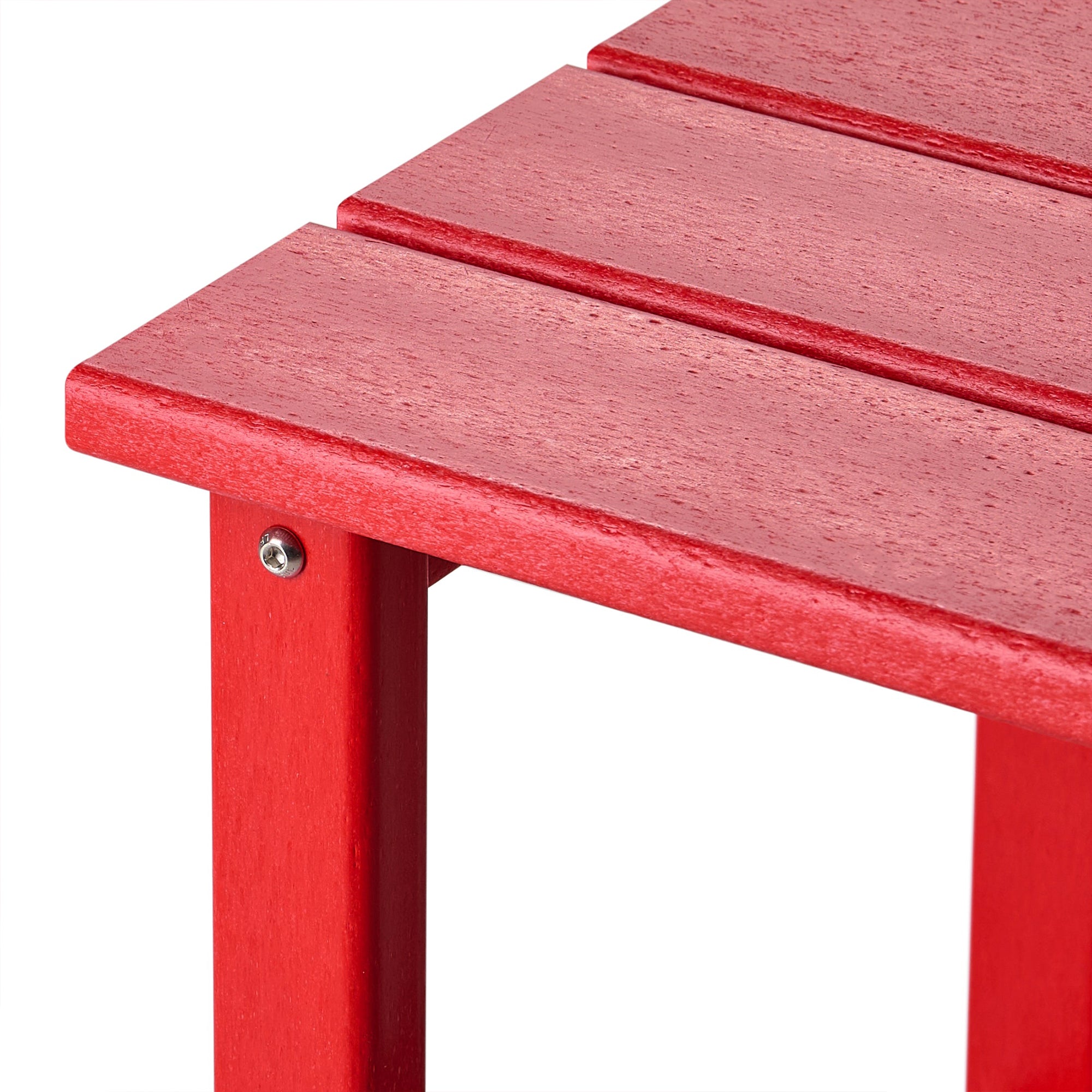 WestinTrends Malibu 14" Square Outdoor Side Table for Adirondack Chair, Red