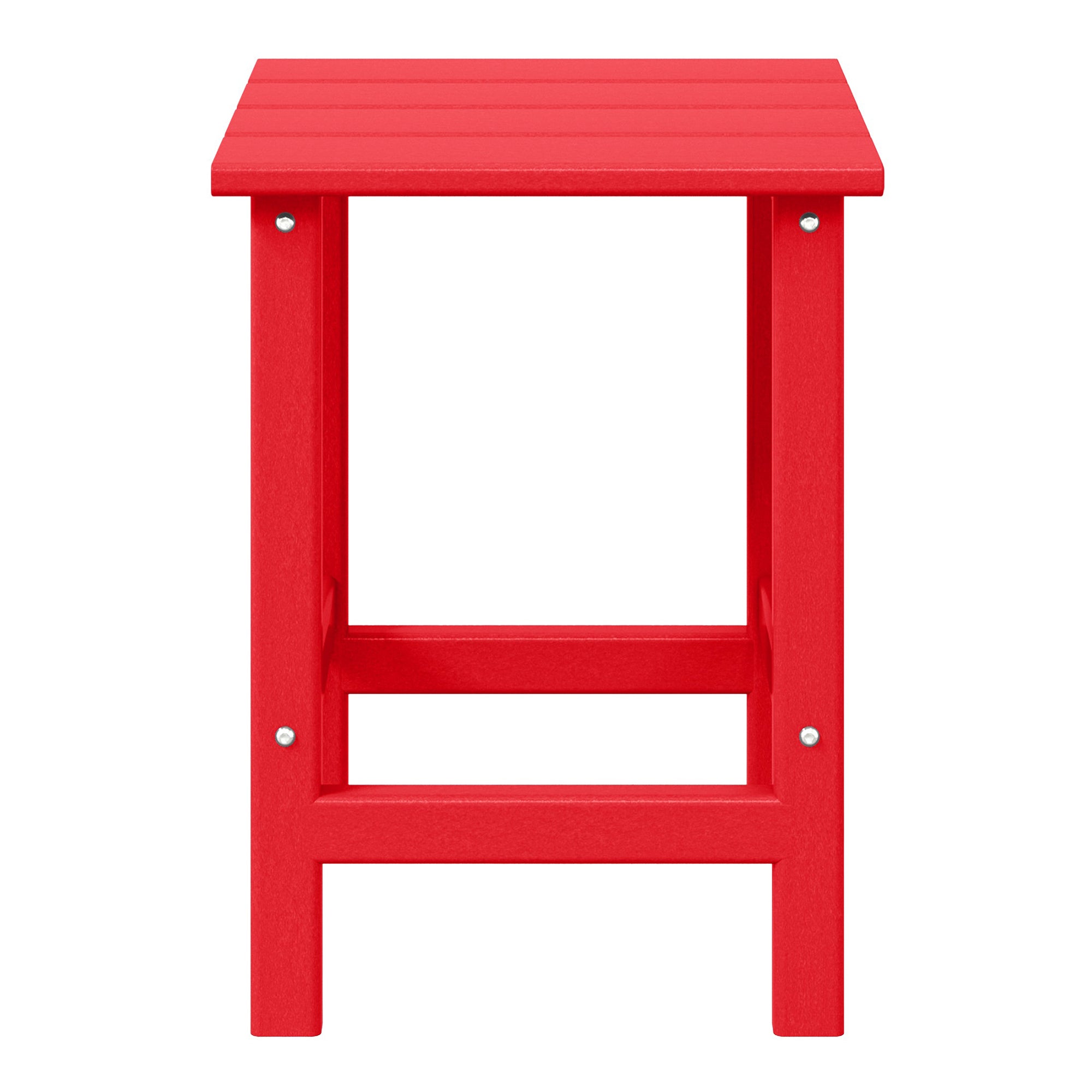 WestinTrends Malibu 14" Square Outdoor Side Table for Adirondack Chair, Red