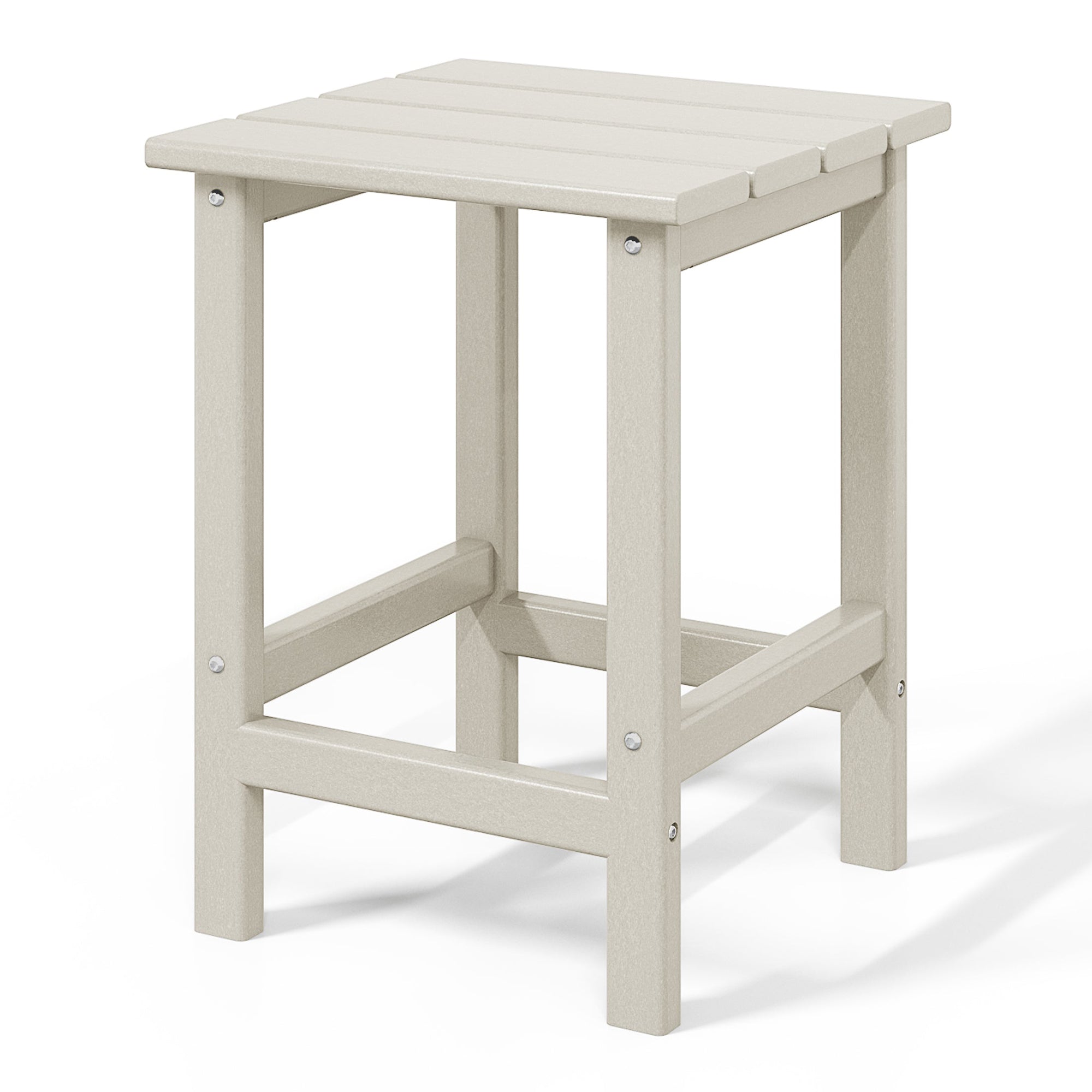 WestinTrends Malibu 14" Square Outdoor Side Table for Adirondack Chair, Sand